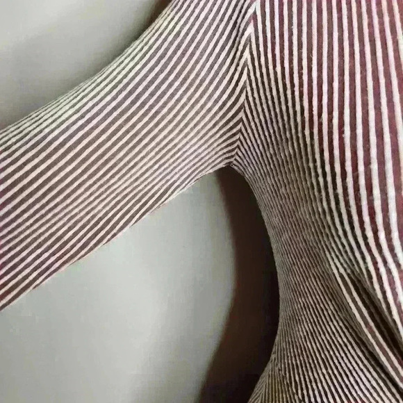 Caution to the wind women's striped peplum blouse size XS - Picture 5 of 6